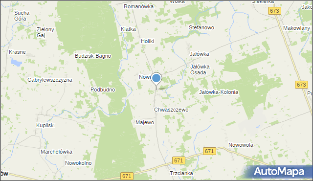 mapa Majewo Kościelne, Majewo Kościelne na mapie Targeo